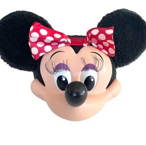 Vintage Minnie Mouse Snapback Hat 3D Head Plush Ears Molded Face